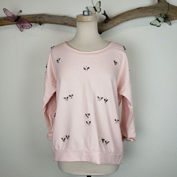 Lauter brand blush bejeweled top - Picture 3 of 8